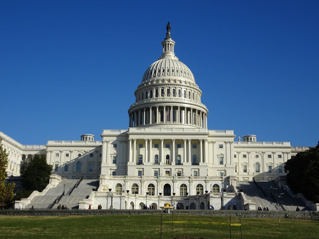 United States Capitol Against Clear Sky